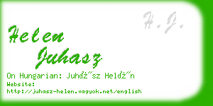 helen juhasz business card